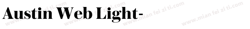 Austin Web Light字体转换